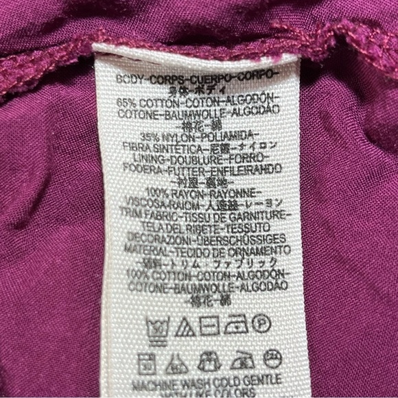 Free People Tunic Lace Tank Babydoll Dress Womens XS Maroon Lined - Picture 2 of 12